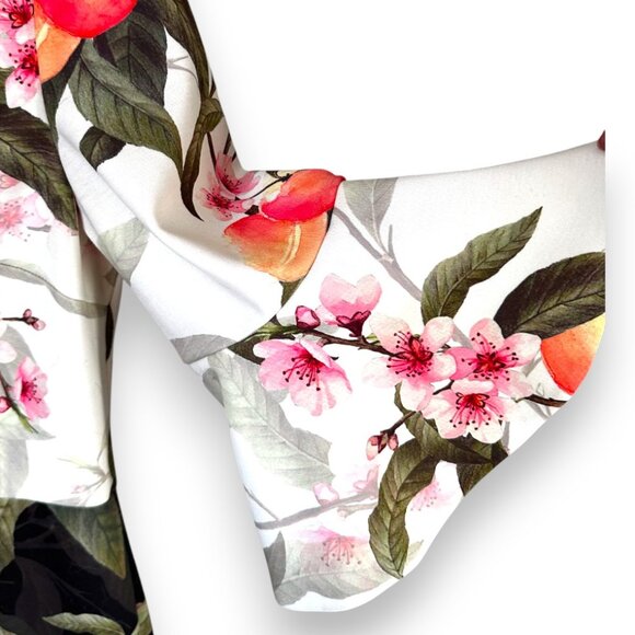 Ted Baker Areea Peach Blossom Ruffle Sheath Dress US 14 (TB 6) - Picture 5 of 9